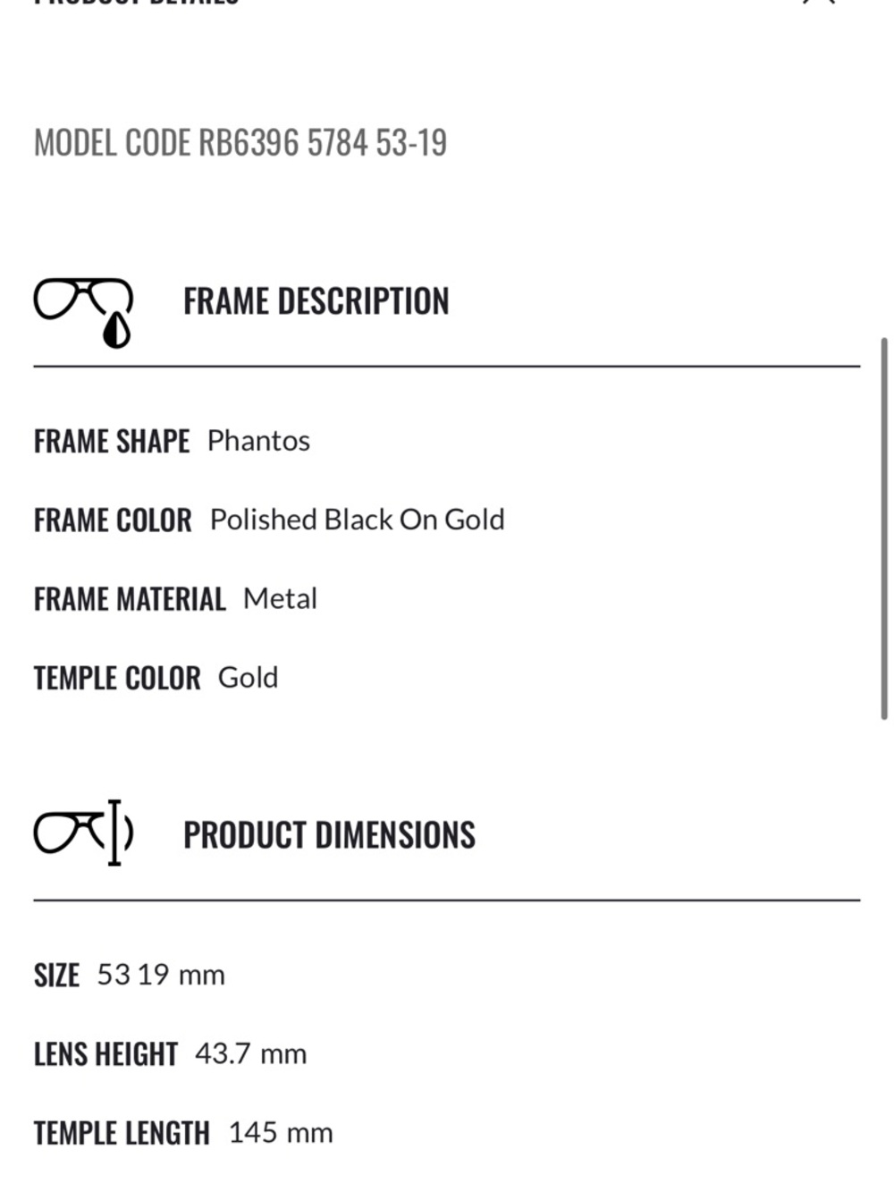 Ray-Ban RX6396 frame glasses - Picture 7 of 16